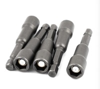 Set Soket Hex 65mm 1/4 Inch Baja Karbon Ken Tool, Dioperasikan Manual, OEM, Magnetik, 6mm-19mm, Adaptor Mata Bor, Perbaikan Mobil