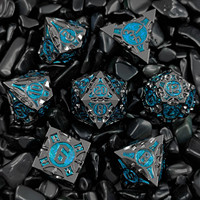 COC Running Group DND Donjons et Dragons TRPG Costume de péché à facettes multiples Cube en métal D6 Jeu de dés de table polyédrique Kulu