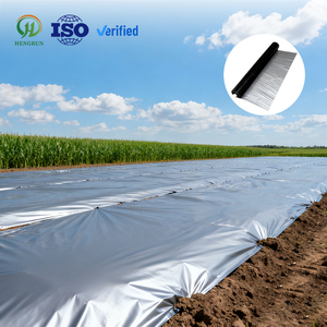 Maßgefertigte Silber-Schwarze Mulchfolie Mulchfolienrollen Landwirtschaftliches PE-Material Abdeckfolie Langlebig und für Verschiedene Nutzpflanzen - Product Image 1