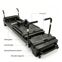 Machine de Pilates Megaformer Reformer, équipement de Pilates robuste pour l'entraînement du corps, idéal pour la salle de sport et le studio
