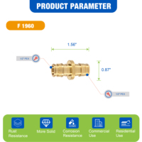 Raccord de couplage KING SMART 1/2 pouce en laiton forgé à faible teneur en plomb, lisse F1960/PEX-A, résistant à la corrosion, utilisation longue durée (USA Canada livraison gratuite)