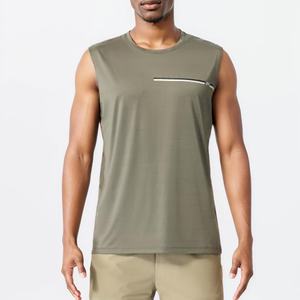 Camiseta sin mangas de secado rápido que absorbe la humedad para hombres Camisas sin mangas - Product Image 3