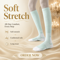 Chaussettes de compression sportives personnalisées avec logo, en nylon et élasthanne, pour la course à pied, la cyclisme, manchon de mollet, hauteur genou