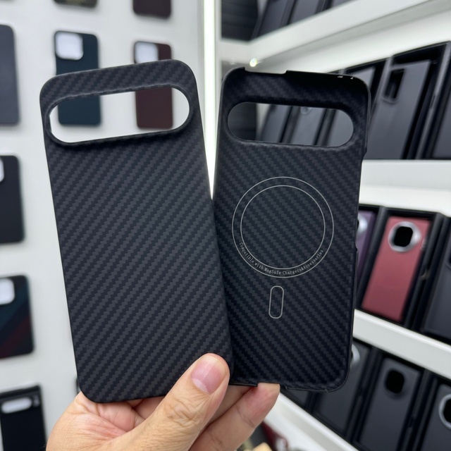 Google Pixel 9Pro Mobile Phone Case Business Style Foldable for Kevlar Shell with Carbon Fiber Design