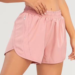 Basic Plain Women's Lined Running Shorts Quick Dry Athletic Workout Elastic Built-in Liner Loose Fit Spandex/Polyester Gym - Product Image 2