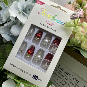 Pointes d'<span class=keywords><strong>ongles</strong></span> réutilisables longue durée de vie non toxique <span class=keywords><strong>gel</strong></span> vernis acrylique presse sur les <span class=keywords><strong>ongles</strong></span> 24 pièces/unité <span class=keywords><strong>faux</strong></span> <span class=keywords><strong>ongles</strong></span> - Product Image 2