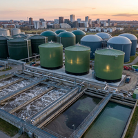 Réservoir biodigesteur anaérobie en acier boulonné 10000m³ – Réacteur de digestion biogaz à grande échelle avec contrôle automatique