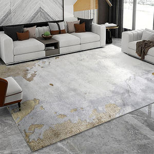 Tapis moderne abstrait rectangulaire antidérapant en polypropylène pour salon, style nordique, tapis décoratif - Product Image 5