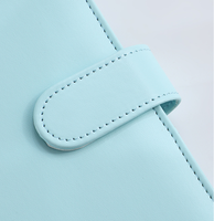Fournitures de bureau personnalisées taille A5 en cuir Organisateur 6 anneaux classeur à feuilles mobiles Agenda en cuir PU Budget Journal PU Carnet avec boucle