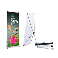 Bannière publicitaire portable de haute qualité avec impression numérique personnalisée, design personnalisé, support de bannière enroulable, bannière en X personnalisée, montage facile