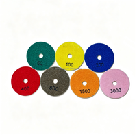 Kit professionnel de disques de polissage diamantés humides de 4 pouces (100 mm), grain 50-3000, disques de ponçage flexibles en résine pour granit, marbre, béton
