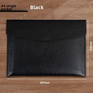 Funda Protectora de Cuero Elegante para Oficina y Escuela, para Cuadernos y Documentos A4, con Doble Bolsillo, para la Escuela - Product Image 3
