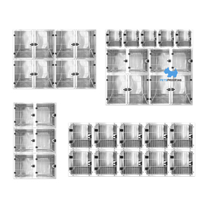 Offre Spéciale Petsproofing Portable fil d'acier inoxydable chenil confortable extérieur chien chat <span class=keywords><strong>Cage</strong></span> pour animal de compagnie sécurité transporteur conception