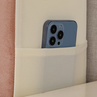 Housse de Tête de Lit Matelassée Super Douce Tout Compris, Protection Anti-Poussière Arrière de Lit en Velours Épais Couleur Unie
