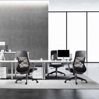 Chaise de bureau ergonomique moderne à prix d'usine, coussin en éponge haute densité, maille élastique soulageant les maux de dos pour l'Europe