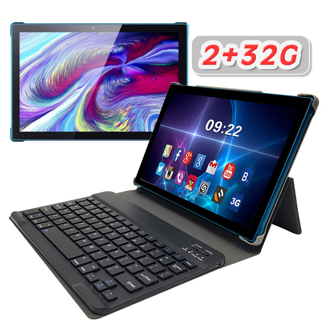 Android Tablet 10 Inch 2gb Ram 32gb Rom 5000mah Battery 2.4g 5g Wifi Quad Core Gaming Tablet with Keyboard Optional