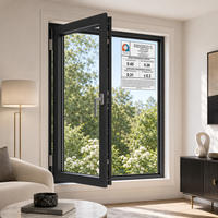 Ventanas Abatibles de Aluminio con Aislamiento Térmico y Revestimiento de Madera CHANGYI, Tipo Persiana con Mosquitera para Sellado, para Hoteles