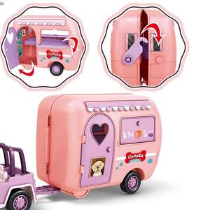Voiture de voyage <span class=keywords><strong>pour</strong></span> enfants voiture de sport <span class=keywords><strong>pour</strong></span> bébé mini maison de poupées jouet de <span class=keywords><strong>camping</strong></span> miniature voiture de tourisme confortable de rôle - Product Image 4