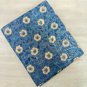 Tela de algodón reutilizable con estampado floral ecológico, diseño personalizado, estampado a mano, proveedor de pedidos al por mayor. - Product Image 1