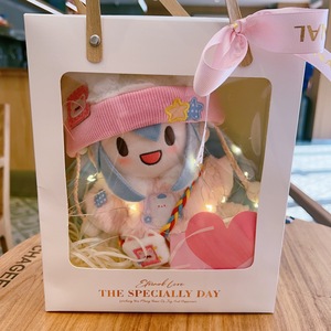 ตุ๊กตาผ้าฝ้ายน่ารัก ขนาด 20 เซนติเมตร รุ่น Snowyin สีชมพู ชุด Meow Meow สามารถเปลี่ยนรูปแบบได้ - Product Image 4