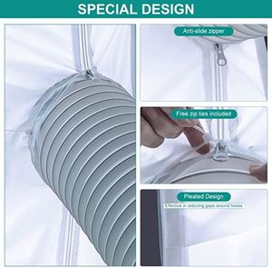 Window Ventilation Kit Adjustable Flexible Pipe Kit <b>Seal</b> <b>Strip</b> for Home Garden Mobile air Conditioning Window - Product Image 3