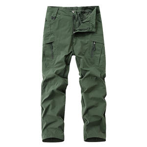 Pantaloni da Lavoro Casual da Uomo Multi-tasca a Gamba Dritta, Stile Americano Elasticizzati Larghi e Traspiranti Tipo Cargo - Product Image 5