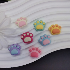 100 PIÈCES Mini-breloques en résine à dos plat <span class=keywords><strong>de</strong></span> 21 mm, motif patte <span class=keywords><strong>de</strong></span> <span class=keywords><strong>chat</strong></span>, pour slime - Product Image 2