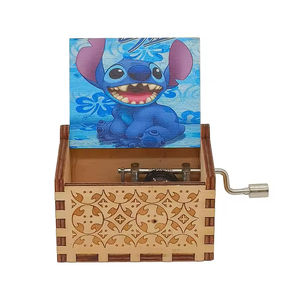 Boîte à musique en bois à manivelle créative <span class=keywords><strong>de</strong></span> style <span class=keywords><strong>dessin</strong></span> <span class=keywords><strong>animé</strong></span>, gravée au laser, avec des chansons chrétiennes - Product Image 6