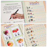 Cahier d'écriture éducative pour enfants, accessoire de pratique, inspiration de l'alphabet, mots chinois, collection de 8