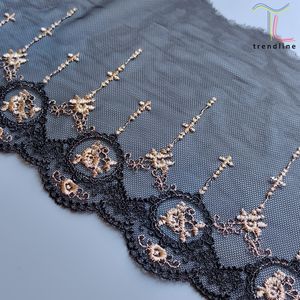 Bordes de encaje de Cruz eclesiástica litúrgica de Oro Negro misterioso para el mejor <span class=keywords><strong>Domingo</strong></span> - Product Image 2