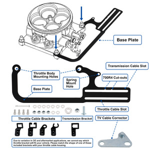 Kit de montage en alliage d'aluminium pour support de soupape d'accélérateur Gm 700R4, pour réparation de carburateur, numéro de pièce de rechange 304147 - Product Image 5