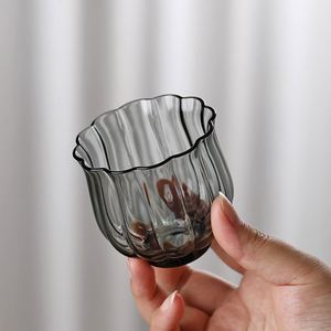 Taza Maestra con Diseño de Pétalos para Degustación de Té, Juego de Té Kung Fu, Taza de Té de Vidrio Transparente de Borosilicato Alto - Product Image 3