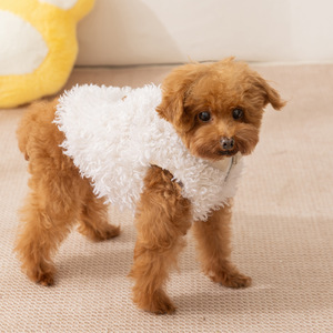 Manteau en polaire pour chiens de petite et moyenne taille, vêtements d'hiver blancs chauds pour animaux de compagnie avec fermeture éclair, utilisation quatre saisons - Product Image 3