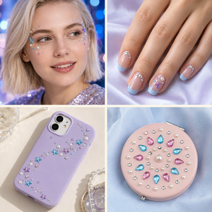 Tatuaggi Temporanei Glitterati <span class=keywords><strong>con</strong></span> Strass per Viso e Corpo, <span class=keywords><strong>con</strong></span> <span class=keywords><strong>Stelle</strong></span> e Dettagli di Perle in 15 Colori Vivaci - Product Image 3