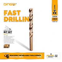 Jeu de forets hélicoïdaux HSS 3,0 mm revêtus de titane, dureté 41 HRC, finition dorée, fournisseur professionnel d'outils de quincaillerie
