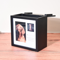 Holz Haustier Einäscherung Urne Kleintiere Asche Sammlung Box Foto rahmen Andenken Box für Katzen Hunde