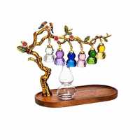 Ensemble de verres à liqueur en cristal de style chinois en forme de gourde, ornement Arbre à argent, verseur de vin, verres à shot individuels, design moderne et minimaliste