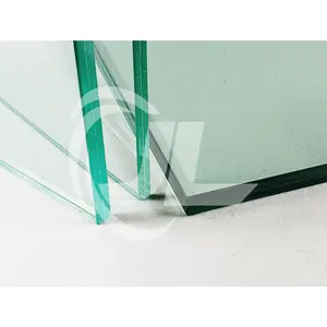 300mm*300mm 4mm Thick Matte Back Tempered Glass Panels Ice Cracked Laminated Glass Toughened Curved Glass