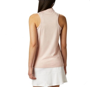 <span class=keywords><strong>Polo</strong></span> de golf <span class=keywords><strong>sans</strong></span> manches pour femmes en piqué de coton 100% personnalisé <span class=keywords><strong>Polo</strong></span> rose en tricot <span class=keywords><strong>sans</strong></span> manches pour femmes - Product Image 4