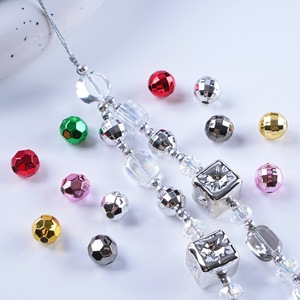 Cuentas redondas sueltas de acrílico UV de 10/16mm <span class=keywords><strong>para</strong></span> hacer joyas, <span class=keywords><strong>pulseras</strong></span> de bolígrafo, venta al por mayor, cuentas de plástico con cuerno de tierra de Navidad - Product Image 4