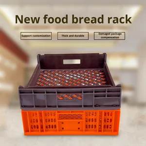 Stackable nhựa bánh mì giá cho nướng Giao thông vận tải dày bánh hamburger doanh thu giỏ Thùng hiển thị Rack cho Pastry lưu trữ - Product Image 3