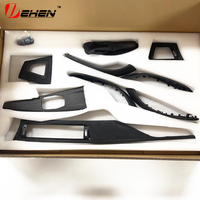 7 buah karbon basah kering asli untuk BMW 3 4 Series F30 F31 F34 F36 F80 F82 penutup dekorasi bagian Interior serat karbon asli