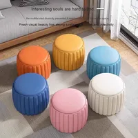 Design moderne Citrouille Petit Banc Internet Célébrité Simple Pouf Chaussure Poufs Ménage Tabouret Bas pour Salon Table Basse