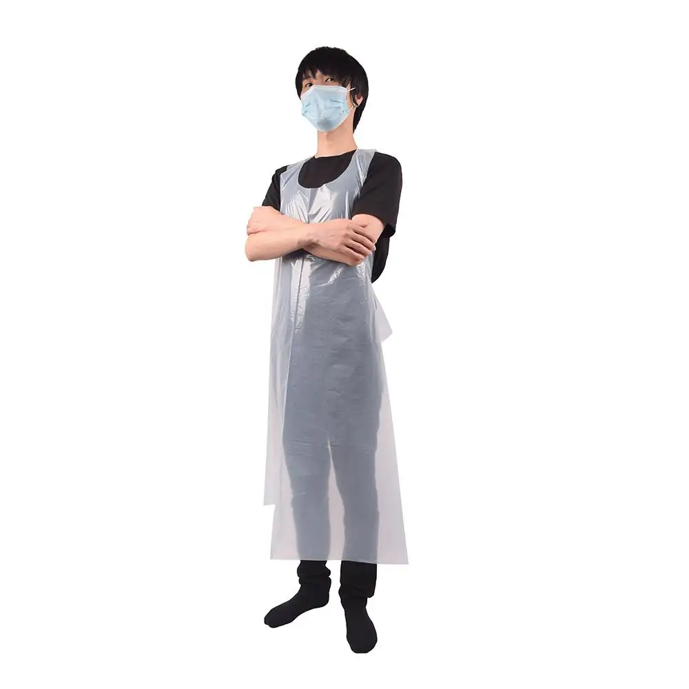 factory outlet cost price home kitchen pe disposable apron for adult