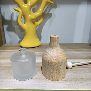 30ml 50ml Rỗng sậy khuếch tán chai thủy tinh với nắp bằng gỗ cho hương thơm tinh khuếch tán <span class=keywords><strong>Refill</strong></span> dầu thơm - Product Image 3
