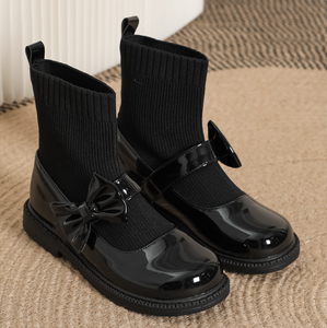 Nouvelles Bottes Courtes en Cuir pour Enfants et Grandes Filles, Style Princesse, avec Dentelle, pour l'Automne et l'Hiver - Product Image 6