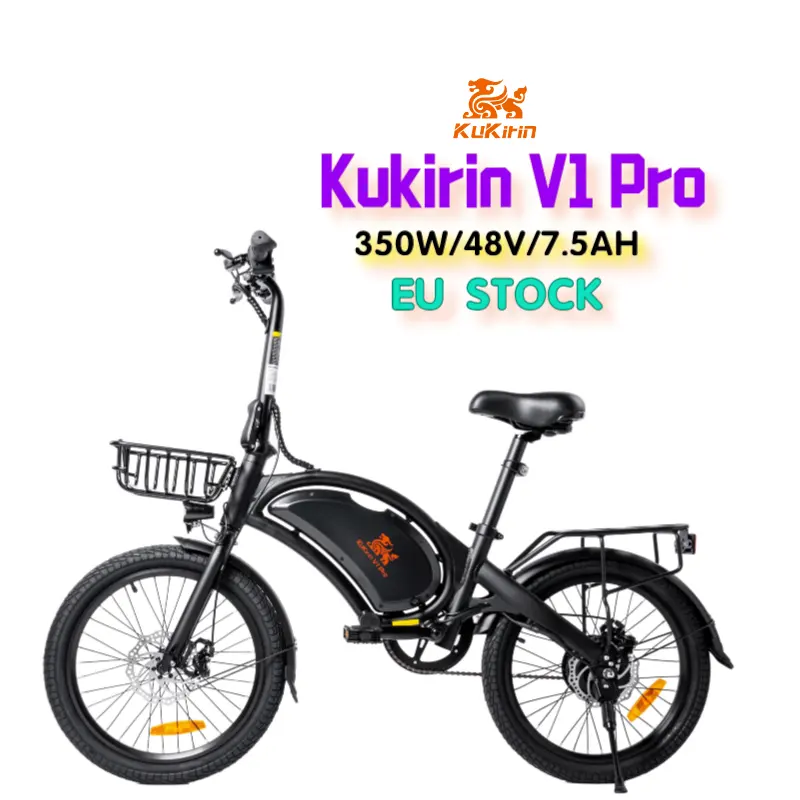 Kukirin V1 Pro Eu Stock Kugoo Kirin B2 20Inch Dikke Band Opvouwbare Elektrische Bromfiets 48V 350W Elektrische Fiets Buiten E Fiets