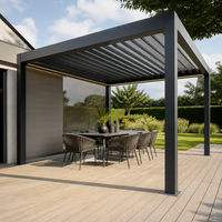 Jiake Bioklimatisches Pergola-Dachsystem mit Motorisierten Aluminium-Lamellen für Hinterhof, Garten, Terrasse, Villa, CE SGS OEM
