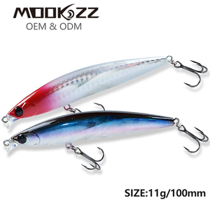 Señuelo <span class=keywords><strong>de</strong></span> superficie tipo Minnow <span class=keywords><strong>de</strong></span> 100 mm, <span class=keywords><strong>de</strong></span> lanzamiento largo y sumergible superficial, con sonajeros y acción irregular <span class=keywords><strong>para</strong></span> lubina y lucio, crankbait flotante <span class=keywords><strong>para</strong></span> corrientes. - Product Image 1