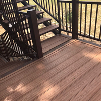 Dalles de terrasse en composite bois-plastique WPC à emboîtement pour extérieur, terrasse, balcon, jardin